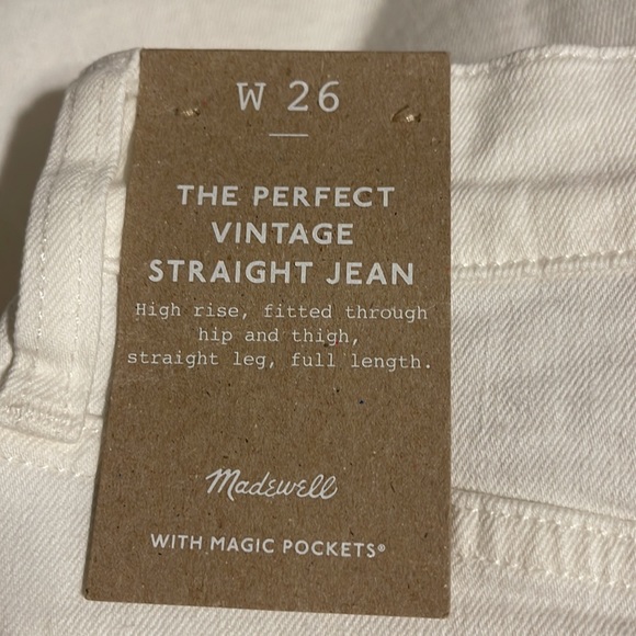Madewell NWT the perfect vintage straight jean,sz.26 - Picture 4 of 4